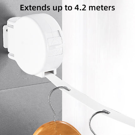 Retractable Invisible Clothesline Belt Hanger No Drill Adjustable Space Saving