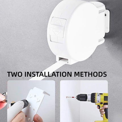 Retractable Invisible Clothesline Belt Hanger No Drill Adjustable Space Saving