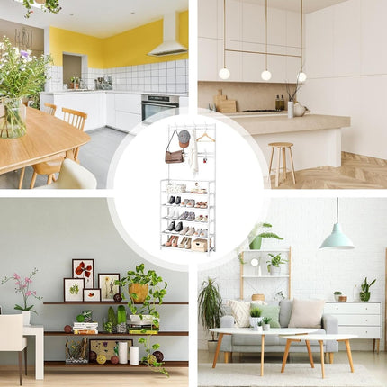 Clothes Rack Floor Standing Multifunctional Coat Hanger Storage Organizer Home