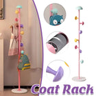 Kids Floor-Standing Coat Rack With Mushroom Hooks High-Carbon Steel