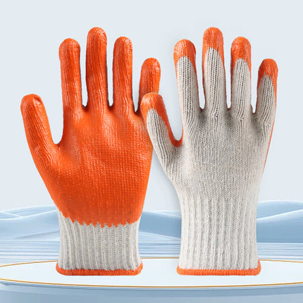 12 Pairs Latex Coated Work Gloves Anti Slip for Warehouse Labour Garden Use