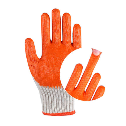 12 Pairs Latex Coated Work Gloves Anti Slip for Warehouse Labour Garden Use
