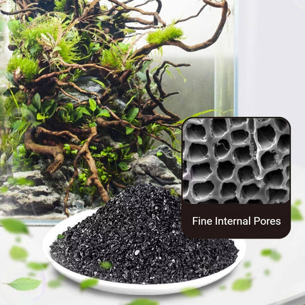 Aquarium Coconut Shell Activated Carbon 450g Filter Media Remove Yellow Water