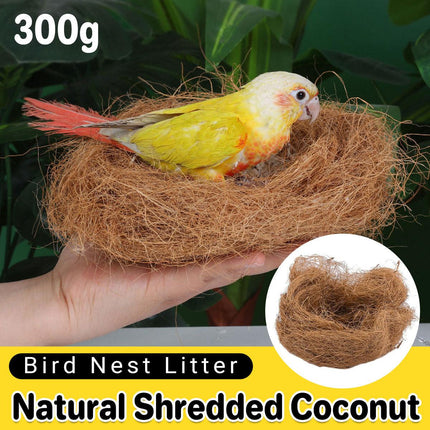 300g Coconut Bird Nest Woven Straw Nest Natural Breeding House Cage Decor