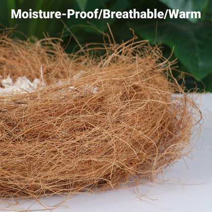 300g Coconut Bird Nest Woven Straw Nest Natural Breeding House Cage Decor