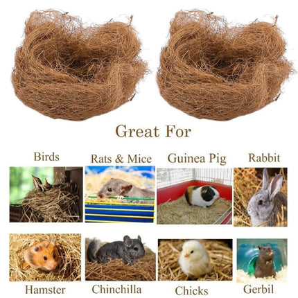 300g Coconut Bird Nest Woven Straw Nest Natural Breeding House Cage Decor