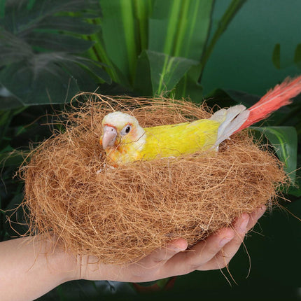 300g Coconut Bird Nest Woven Straw Nest Natural Breeding House Cage Decor