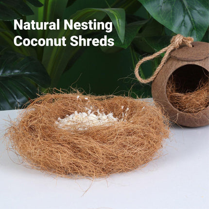 300g Coconut Bird Nest Woven Straw Nest Natural Breeding House Cage Decor