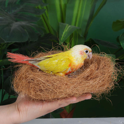 300g Coconut Bird Nest Woven Straw Nest Natural Breeding House Cage Decor