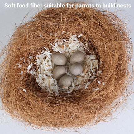 300g Coconut Bird Nest Woven Straw Nest Natural Breeding House Cage Decor