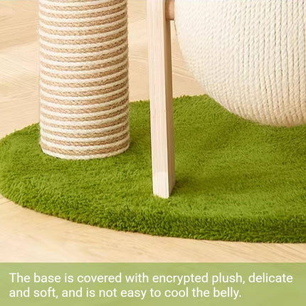 Coconut Palm Tree Cat Tree with Capsule Bed, Scratching Posts & Ball