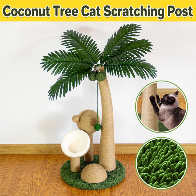 Coconut Cat Scratching Post Cat Climbing Frame Kitten Tree Scratcher Activity