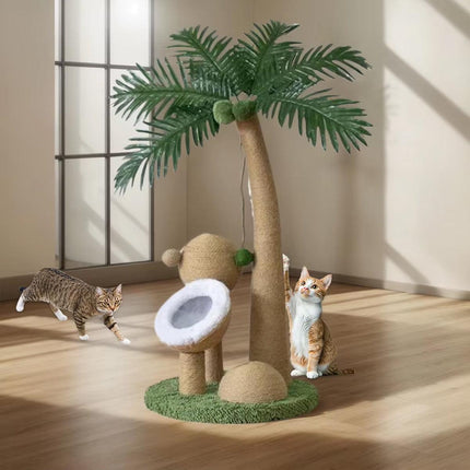 Coconut Cat Scratching Post Cat Climbing Frame Kitten Tree Scratcher Activity