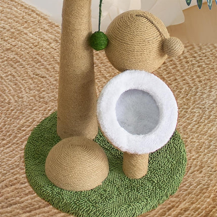 Coconut Cat Scratching Post Cat Climbing Frame Kitten Tree Scratcher Activity