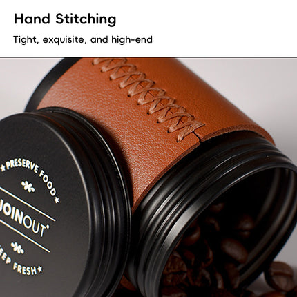2PCS Luxury Mini Coffee Bean Storage Jar Airtight Sealed Portable Easy to Use