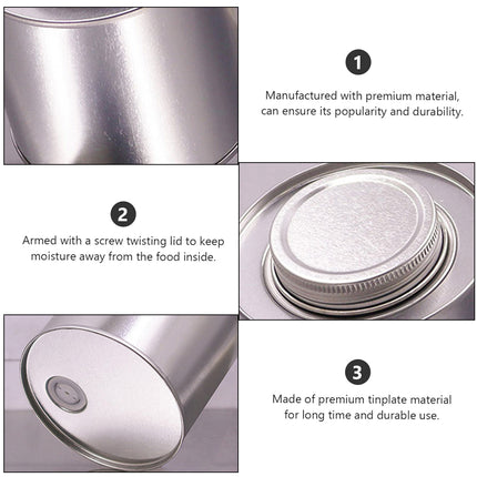 12PCS Coffee Bean Storage Tins 125g Capacity Airtight for Pantry Kitchen Use