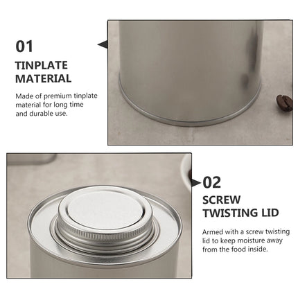 12PCS Coffee Bean Storage Tins 125g Capacity Airtight for Pantry Kitchen Use