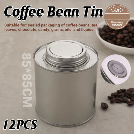 12PCS Coffee Bean Storage Tins 125g Capacity Airtight for Pantry Kitchen Use