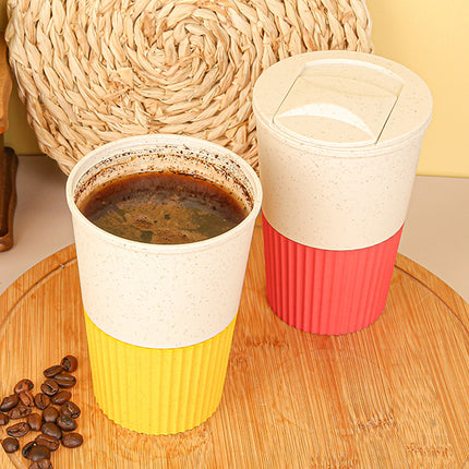 30PCS Disposable Coffee Cups with Lids for Hot Cold Drinks Party Use 3 Colours
