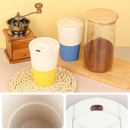 30PCS Disposable Coffee Cups with Lids for Hot Cold Drinks Party Use 3 Colours