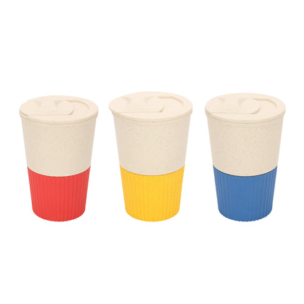 30PCS Disposable Coffee Cups with Lids for Hot Cold Drinks Party Use 3 Colours