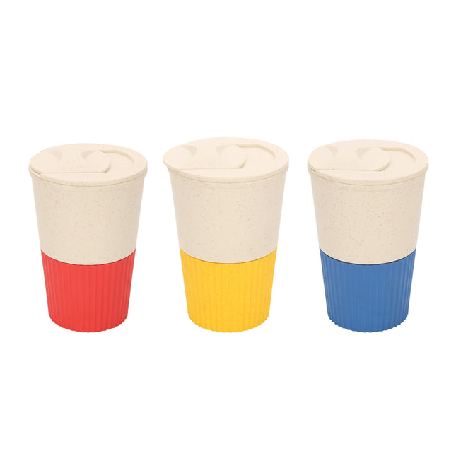 30PCS Disposable Coffee Cups with Lids for Hot Cold Drinks Party Use 3 Colours