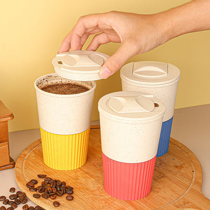 30PCS Disposable Coffee Cups with Lids for Hot Cold Drinks Party Use 3 Colours