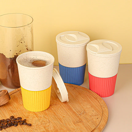 30PCS Disposable Coffee Cups with Lids for Hot Cold Drinks Party Use 3 Colours