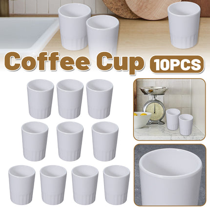 10PCS Shatterproof Coffee Tumbler Mug Insulated Melamine Cup for Home Outdoor