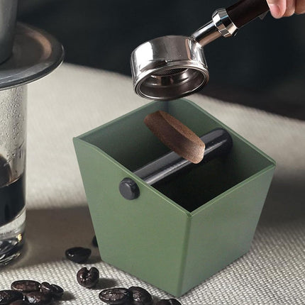 2PCS Coffee Knock Box 800ml Coffee Knock Bin Angled Design Anti Slip Durable ABS
