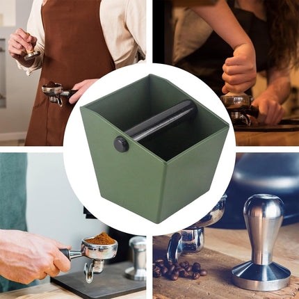 2PCS Coffee Knock Box 800ml Coffee Knock Bin Angled Design Anti Slip Durable ABS