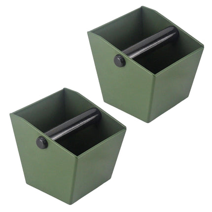 2PCS Coffee Knock Box 800ml Coffee Knock Bin Angled Design Anti Slip Durable ABS