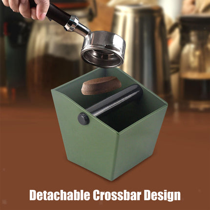 2PCS Coffee Knock Box 800ml Coffee Knock Bin Angled Design Anti Slip Durable ABS