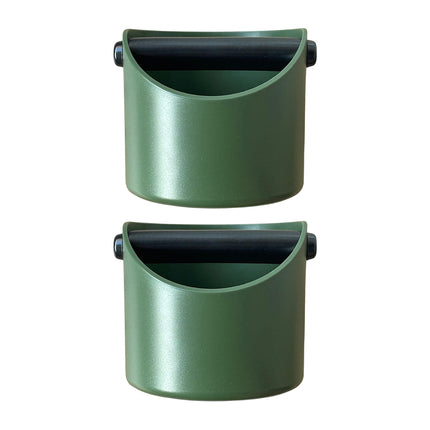 2PCS Coffee Knock Box 580ml Coffee Knock Bin Angled Design Anti Slip Durable ABS