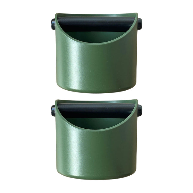 2PCS Coffee Knock Box 580ml Coffee Knock Bin Angled Design Anti Slip Durable ABS