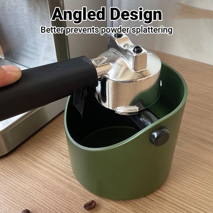 2PCS Coffee Knock Box 580ml Coffee Knock Bin Angled Design Anti Slip Durable ABS