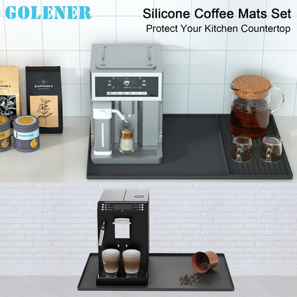 Coffee Maker Mat Set Non Slip Silicone Pads Espresso Maker Countertop Protection