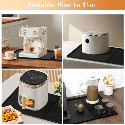 Coffee Maker Mat Set Non Slip Silicone Pads Espresso Maker Countertop Protection