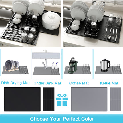 Coffee Maker Mat Set Non Slip Silicone Pads Espresso Maker Countertop Protection