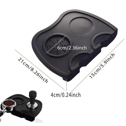Size Large Double Slot Coffee Tamper Silicone Mat Tamping Holder Pad Corner Dropped Tools