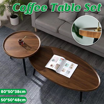 2 Pack Coffee Table Set End Table For Living Room Furniture Home Decorate