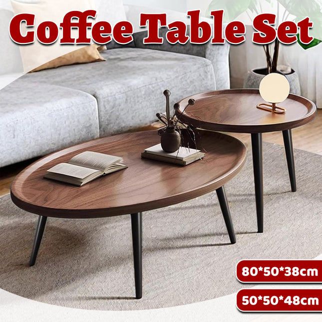 2 Pack Coffee Table Set End Table For Living Room Furniture Home Decorate