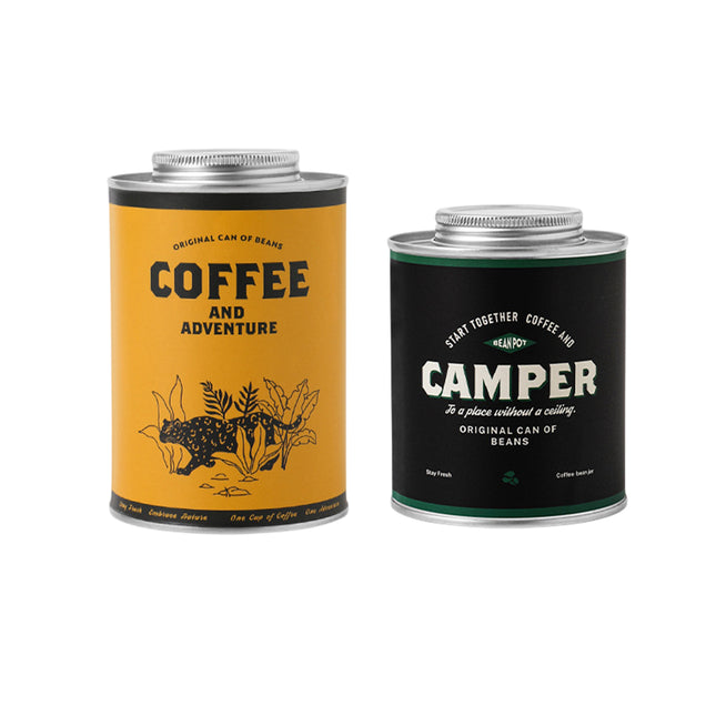 Coffee Bean Storage Canister with Valve Portable Tin Container for Travel