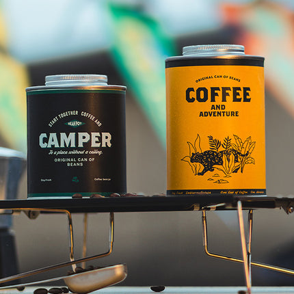 Coffee Bean Storage Canister with Valve Portable Tin Container for Travel