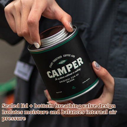 Coffee Bean Storage Canister with Valve Portable Tin Container for Travel