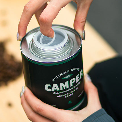 Coffee Bean Storage Canister with Valve Portable Tin Container for Travel
