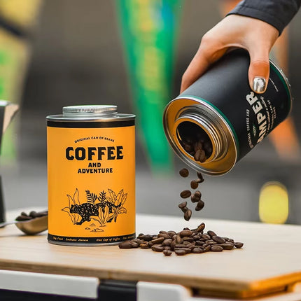 Coffee Bean Storage Canister with Valve Portable Tin Container for Travel
