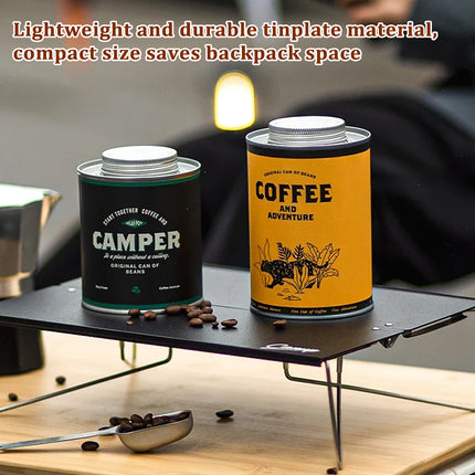 Coffee Bean Storage Canister with Valve Portable Tin Container for Travel