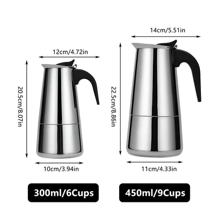 Portable Stainless Steel Coffee Pot Travel Coffee Maker Insulated Hot Beverage
