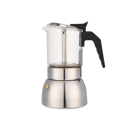 Stainless Steel Coffee Pot Heat-Resistant Glass Portable Home Pour Over